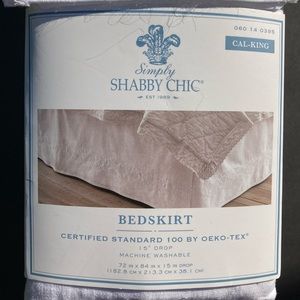 Simply Shabby Chic For Target Bedskirt Cal King Linen Blend Off White New